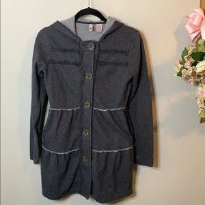 Stella Starr Fleece Trench Sweatshirt w/Hoodie